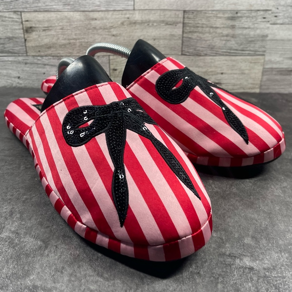 Victoria Secret slippers Mules women Red M 8 slip On Comfort Shoes